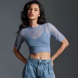 Anthropologie - NWT Porridge Mesh Half Sleeve Top